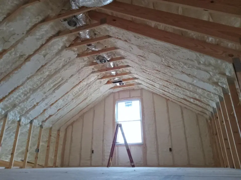 Spray foam roofing application for Crawl Space Insulation project in West Vero Corridor